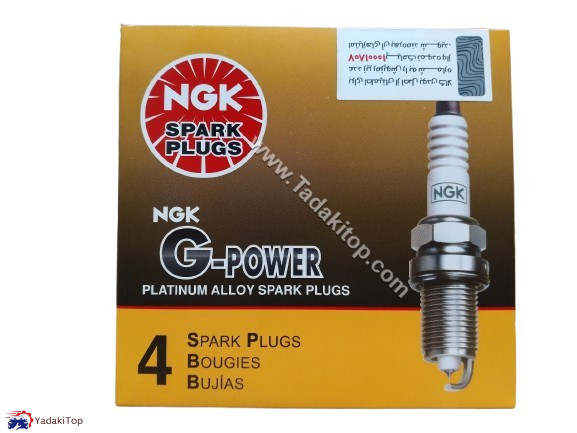 شمع موتور سوزنی پلاتینیوم پایه بلند NGK همیار هامی کد 5018 LFR5AGP بسته 4 عددی