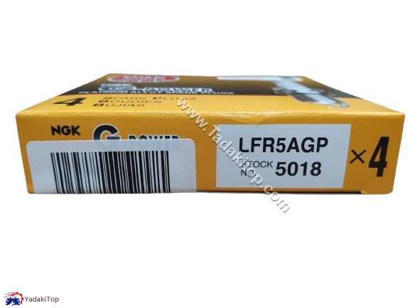 شمع موتور سوزنی پلاتینیوم پایه بلند NGK همیار هامی کد 5018 LFR5AGP بسته 4 عددی مناسب برلیانس H230